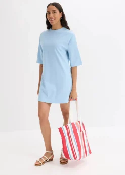 Damen bonprix Nachhaltigere Materialien|Kleider|Oversize-Shirtkleid aus schwerer Bio-Baumwolle