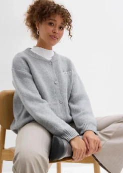 Outlet Oversize-Strickjacke Damen Bekleidung·Umstandsmode|Nachhaltigere Materialien