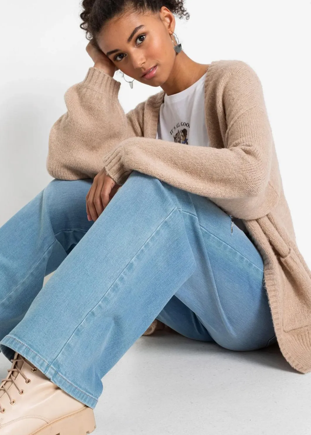 Oversize-Strickjacke Damen Strickmode|Pullover & Strickjacken