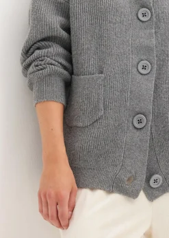 Damen bonprix Pullover & Strickjacken|Bekleidung·Jeans|Oversize-Strickjacke