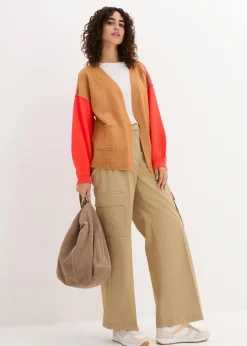 Sale Oversize-Strickjacke mit Color-Blocking Damen Bekleidung·Umstandsmode|Bekleidung·Jeans