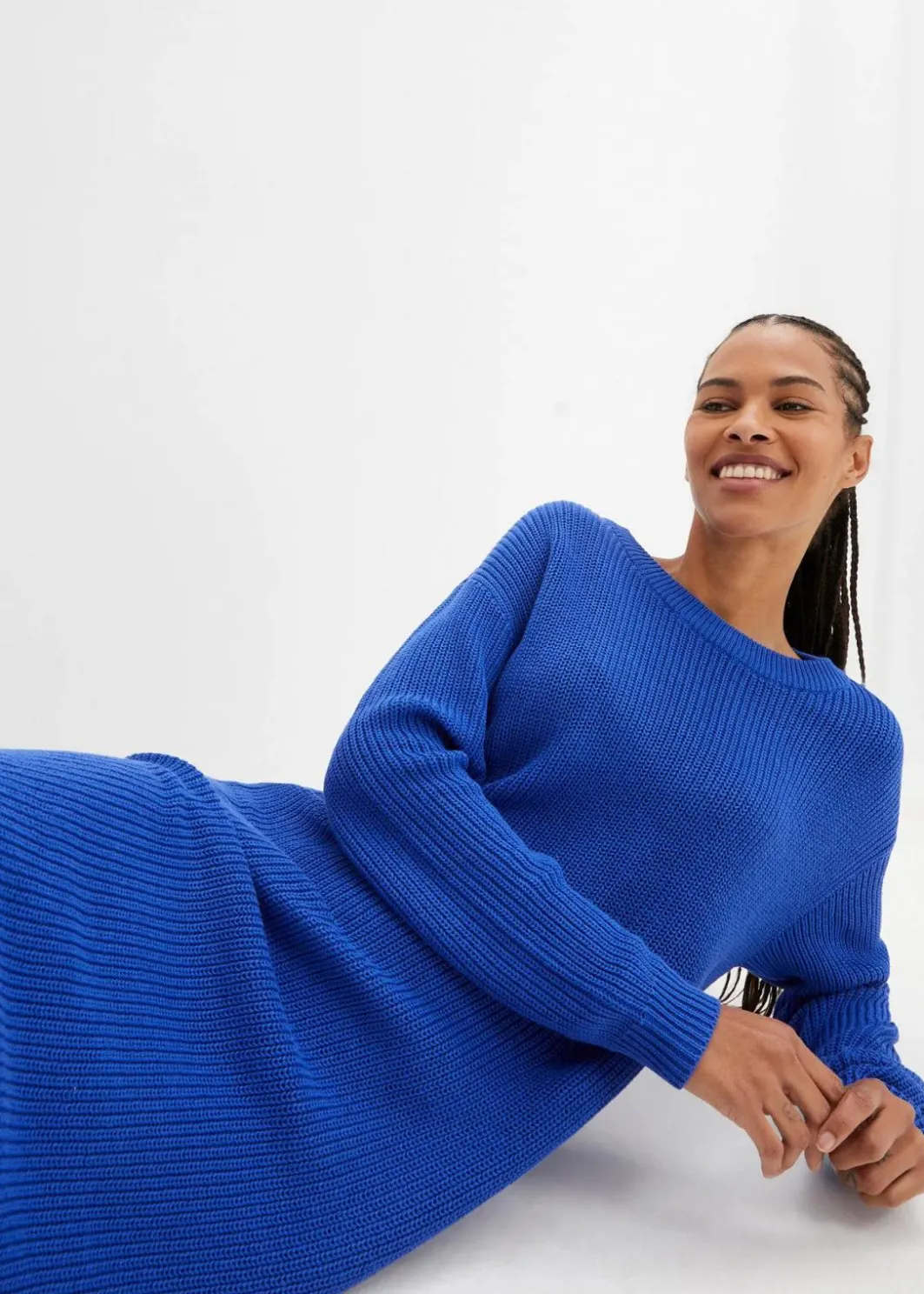 New Oversize-Strickkleid aus Rippstrick Damen Bekleidung·Umstandsmode|Strickmode