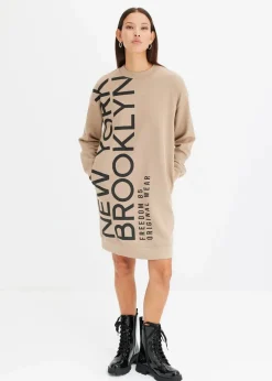 Online Oversize-Sweatkleid aus weichem Baumwoll-Mix Damen Kleider|Sweat