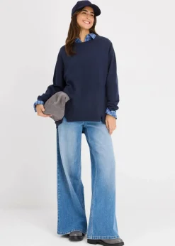 Damen bonprix Sweat|Nachhaltigere Materialien|Oversize-Sweatshirt