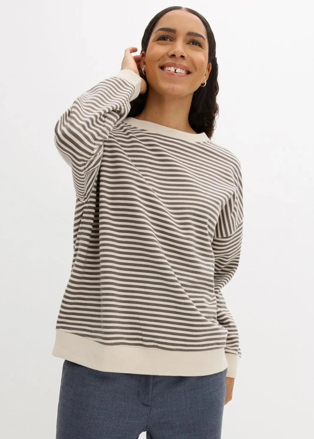 Damen bonprix Basics|Sweat|Oversize-Sweatshirt