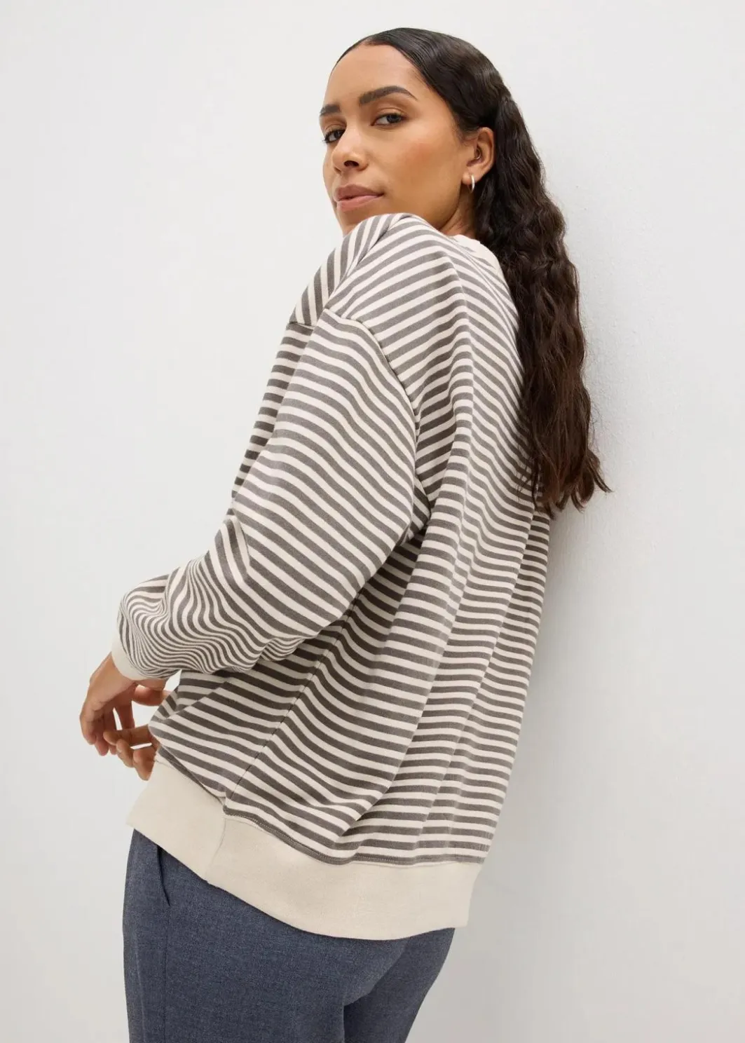 Damen bonprix Basics|Sweat|Oversize-Sweatshirt