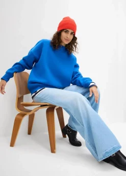 Damen bonprix Sweat|Basics|Oversize-Sweatshirt