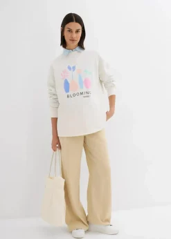 Outlet Oversize-Sweatshirt aus Baumwoll-Mix Damen Sweat|Bekleidung·Blusen & Tuniken