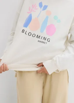 Outlet Oversize-Sweatshirt aus Baumwoll-Mix Damen Sweat|Bekleidung·Blusen & Tuniken