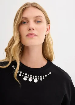 Damen bonprix Sweat|Bekleidung·Blusen & Tuniken|Oversize-Sweatshirt aus Baumwolle