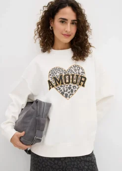 Damen bonprix Bekleidung·Blusen & Tuniken|Sweat|Oversize-Sweatshirt aus Baumwoll-Mix