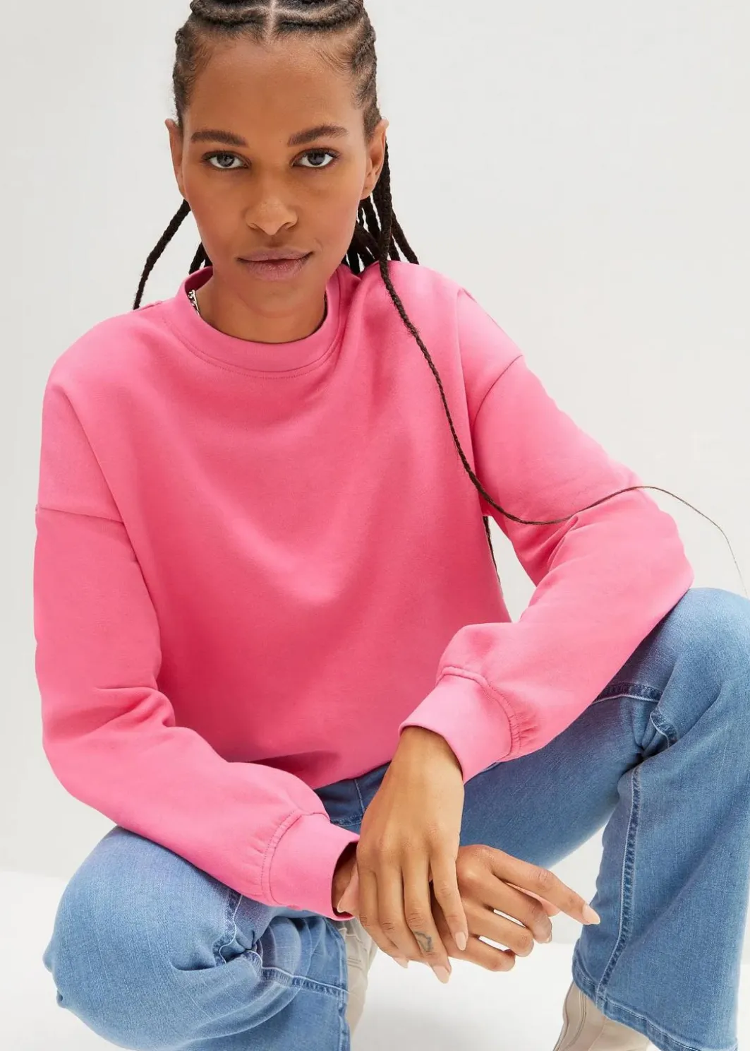 Clearance Oversize-Sweatshirt aus reiner Baumwolle Damen Sweat|Basics