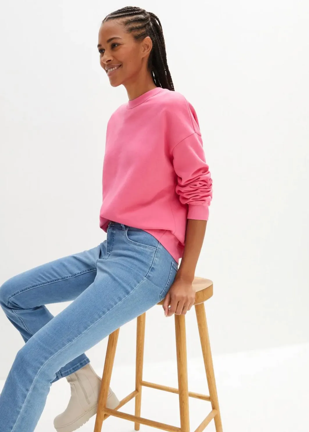 Clearance Oversize-Sweatshirt aus reiner Baumwolle Damen Sweat|Basics