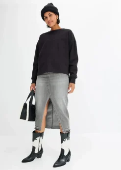 Damen bonprix Bekleidung·Blusen & Tuniken|Sweat|Oversize-Sweatshirt aus reiner Bio-Baumwolle