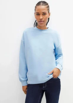 Damen bonprix Sweat|Basics|Oversize-Sweatshirt aus reiner Baumwolle
