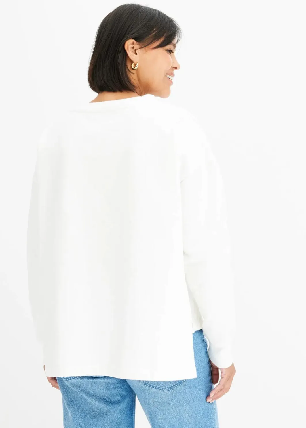 Damen bonprix Nachhaltigere Materialien|Sweat|Oversize-Sweatshirt aus reiner Bio-Baumwolle