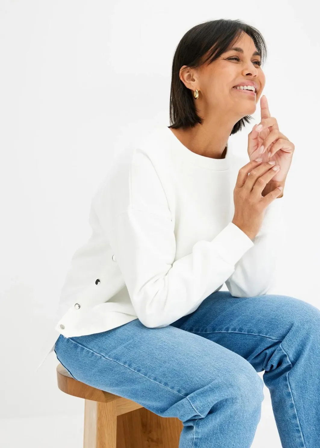 Damen bonprix Nachhaltigere Materialien|Sweat|Oversize-Sweatshirt aus reiner Bio-Baumwolle