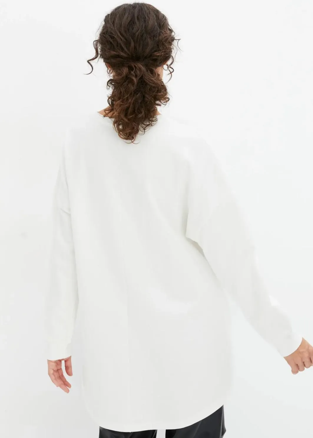 Damen bonprix Bekleidung·Blusen & Tuniken|Sweat|Oversize-Sweatshirt aus reiner Baumwolle