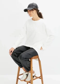 Damen bonprix Bekleidung·Blusen & Tuniken|Sweat|Oversize-Sweatshirt aus reiner Baumwolle