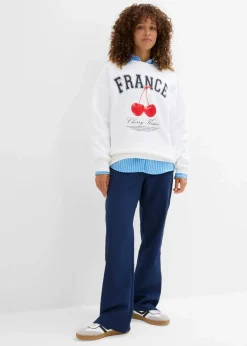 Hot Oversize-Sweatshirt aus reiner Bio-Baumwolle Damen Bekleidung·Blusen & Tuniken|Sweat