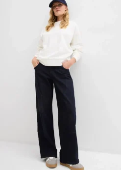 Damen bonprix Bekleidung·Röcke|Bekleidung·Blusen & Tuniken|Oversize-Sweatshirt aus reiner Bio-Baumwolle