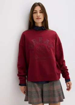 Damen bonprix Bekleidung·Blusen & Tuniken|Sweat|Oversize-Sweatshirt aus reiner Baumwolle