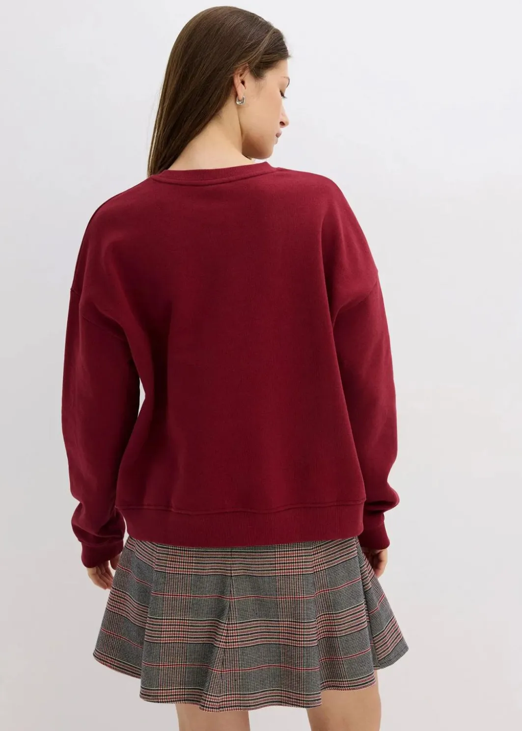 Damen bonprix Bekleidung·Blusen & Tuniken|Sweat|Oversize-Sweatshirt aus reiner Baumwolle