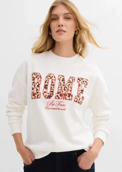 Damen bonprix Bekleidung·Blusen & Tuniken|Nachhaltigere Materialien|Oversize-Sweatshirt aus reiner Bio-Baumwolle