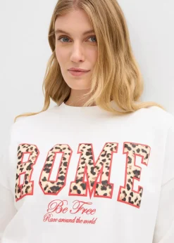 Damen bonprix Bekleidung·Blusen & Tuniken|Nachhaltigere Materialien|Oversize-Sweatshirt aus reiner Bio-Baumwolle