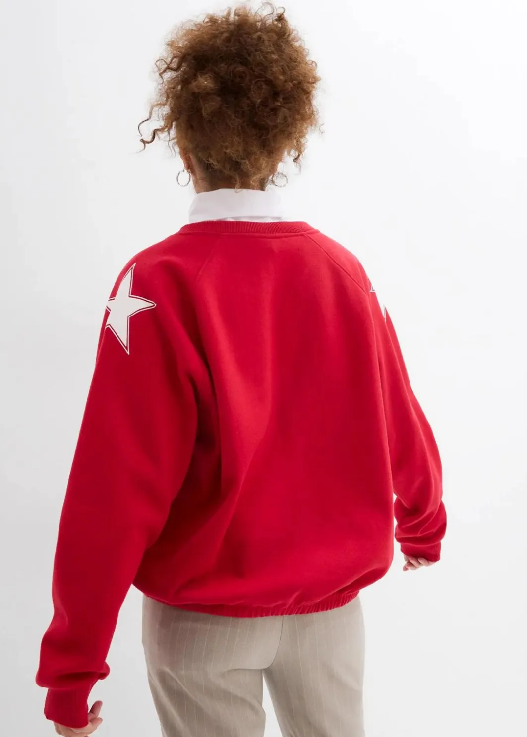 Sale Oversize-Sweatshirt aus weichem Baumwoll-Mix Damen Sweat|Bekleidung·Blusen & Tuniken