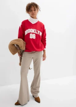 Sale Oversize-Sweatshirt aus weichem Baumwoll-Mix Damen Sweat|Bekleidung·Blusen & Tuniken