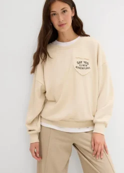 Outlet Oversize-Sweatshirt aus weichem Baumwoll-Mix Damen Bekleidung·Blusen & Tuniken|Sweat