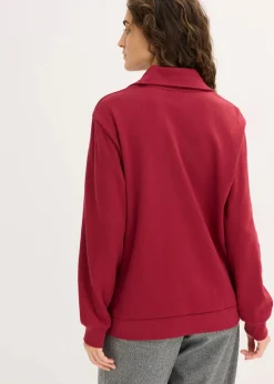 Outlet Oversize-Sweatshirt mit Reißverschluss Damen Nachhaltigere Materialien