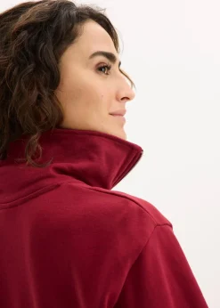 Outlet Oversize-Sweatshirt mit Reißverschluss Damen Nachhaltigere Materialien