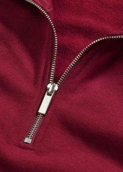 Outlet Oversize-Sweatshirt mit Reißverschluss Damen Nachhaltigere Materialien
