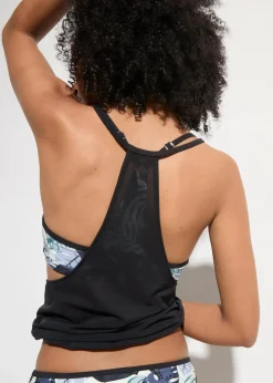 Damen bonprix Tankinis|Bademode·Tankinis|Oversize-Tankini mit Bustier-Bikinioberteil (3-tlg.Set)