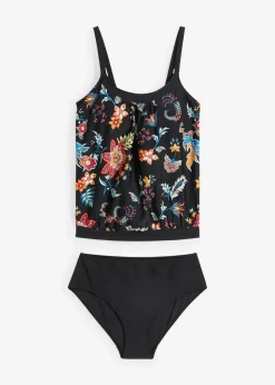 Damen bonprix Nachhaltigere Materialien|Bademode·Tankinis|Oversize-Tankini (2-tlg.Set) mit verstellbaren Trägern