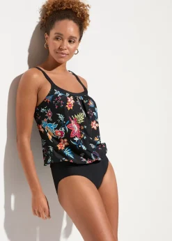 Damen bonprix Nachhaltigere Materialien|Bademode·Tankinis|Oversize-Tankini (2-tlg.Set) mit verstellbaren Trägern