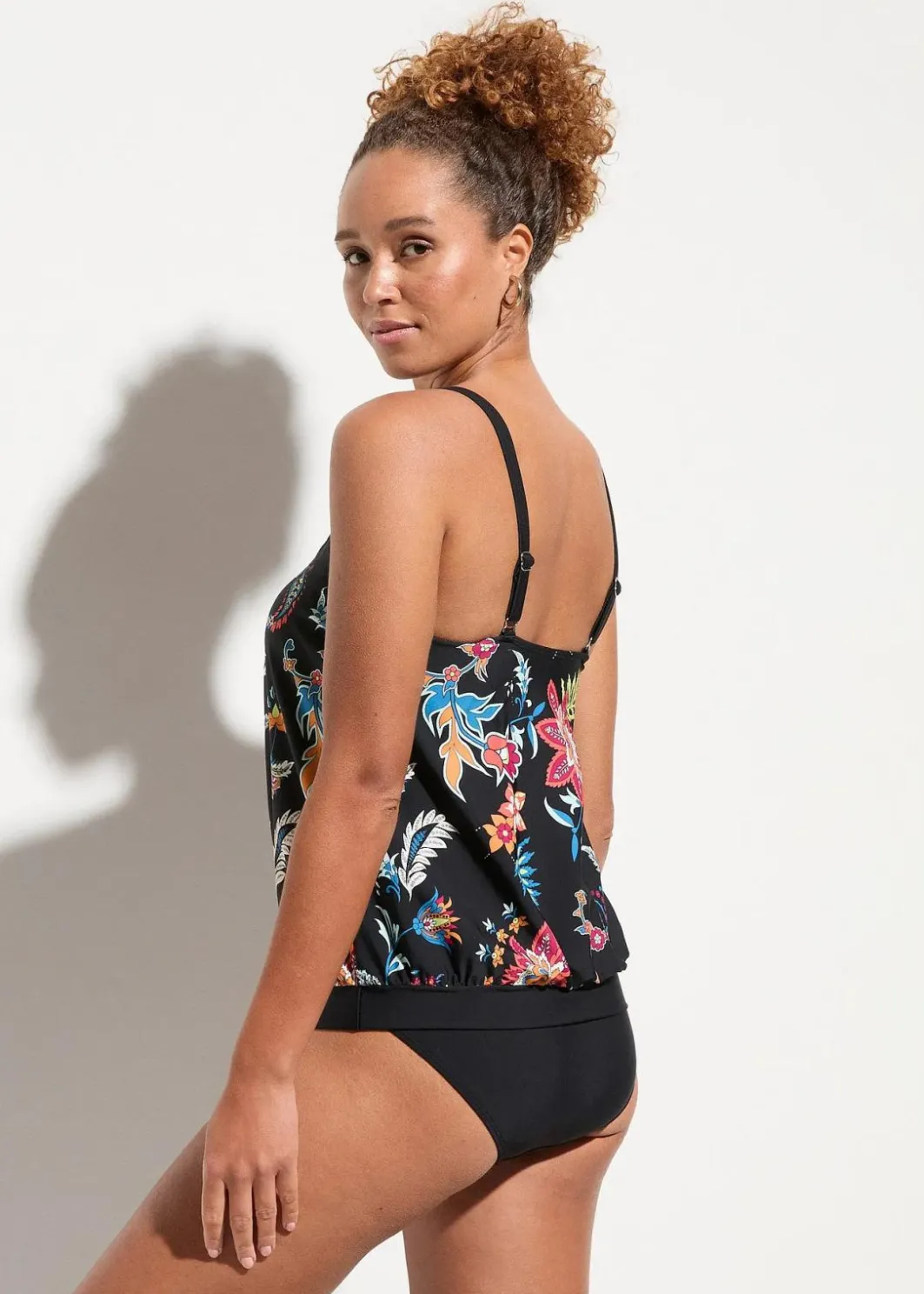 Damen bonprix Nachhaltigere Materialien|Bademode·Tankinis|Oversize-Tankini (2-tlg.Set) mit verstellbaren Trägern