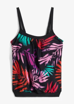 Damen bonprix Nachhaltigere Materialien|Mix & Match|Oversize-Tankinioberteil mit Raffungen