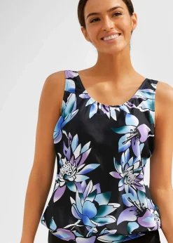 Damen bonprix Nachhaltigere Materialien|Mix & Match|Oversize-Tankinioberteil mit Bündchen