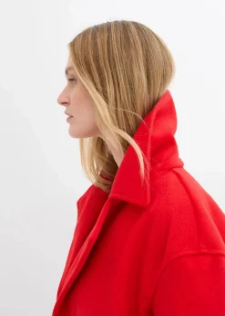 Damen bonprix Nachhaltigere Materialien|Jacken & Mäntel|Oversize-Trenchjacke in Wolloptik