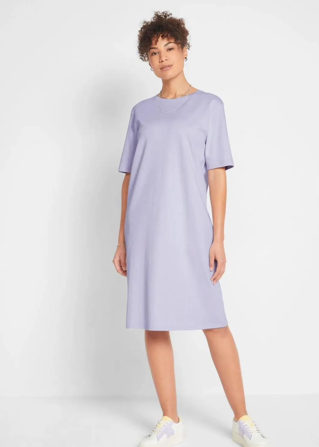 Damen bonprix Kleider|Basics|Oversize-T-Shirtkleid aus reiner Baumwolle (2er Pack)