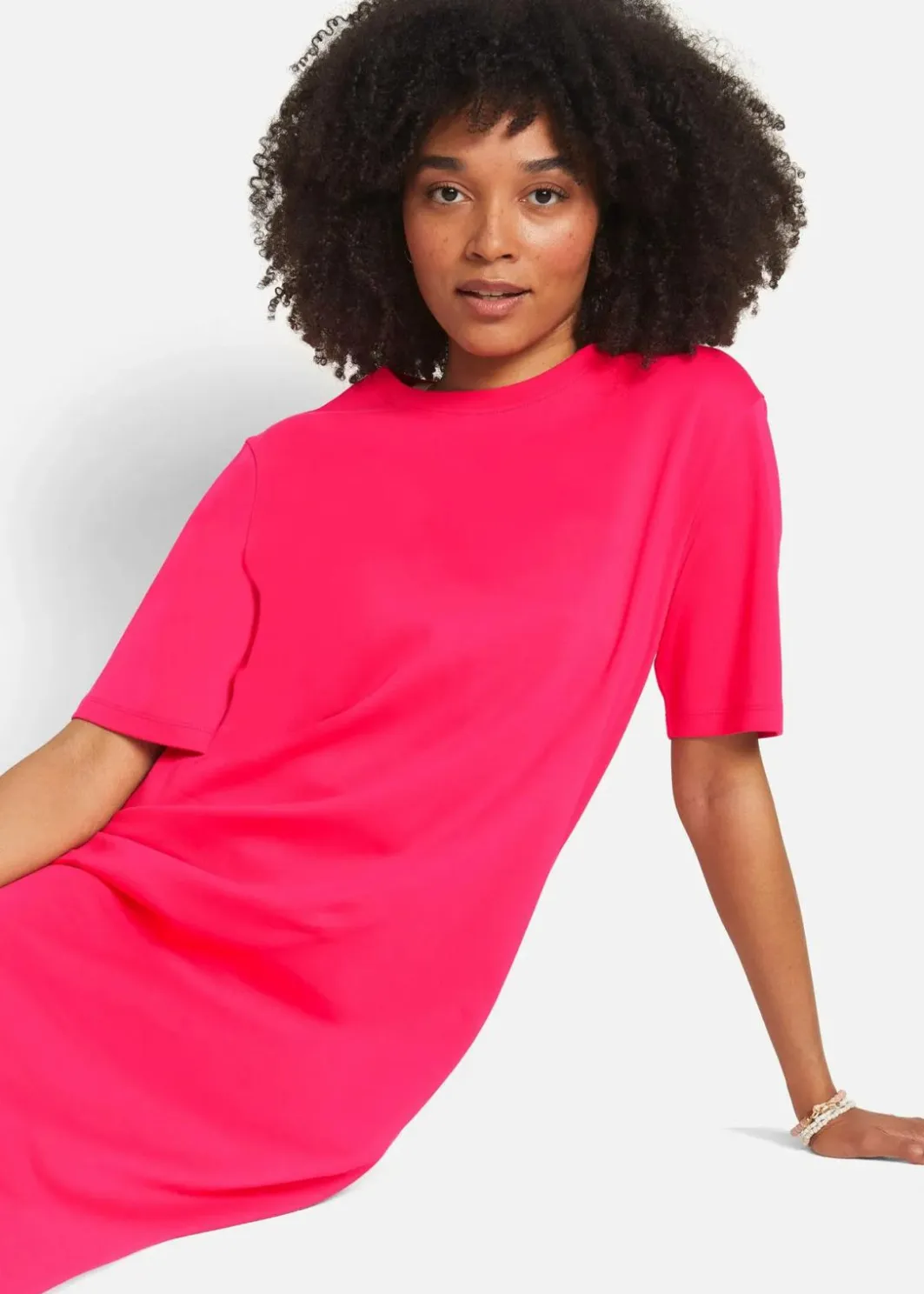 Damen bonprix Kleider|Basics|Oversize-T-Shirtkleid aus reiner Baumwolle (2er Pack)
