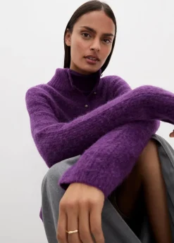 Damen bonprix Pullover & Strickjacken|Premium|Oversize-Wollpullover mit Alpaka