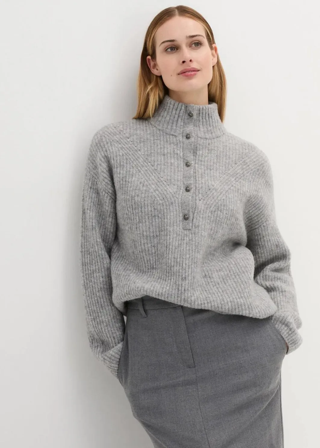 Best Oversize-Wollpullover mit Alpaka Damen Bekleidung·Umstandsmode|Strickmode