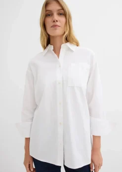Online Oxford-Bluse aus Bio-Baumwolle Damen Bekleidung·Jacken & Mäntel|Blusen & Tuniken