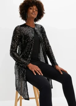 Damen bonprix Festliche Mode|Jacken & Mäntel|Pailletten- Mantel