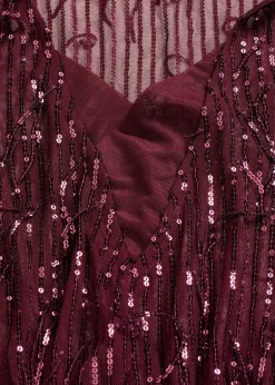 Damen bonprix Blusen & Tuniken|Bekleidung·Jacken & Mäntel|Pailletten-Bluse mit Fransen