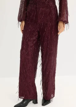 New Paillettenhose mit Fransen Damen Hosen|Bekleidung·Kleider